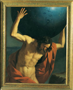 Giovanni Francesco Barbieri detto Il Guercino - Atlante, Olio su tela; 127101 cm - 1646 Museo Bardini, Firenze